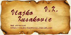 Vlajko Kušaković vizit kartica